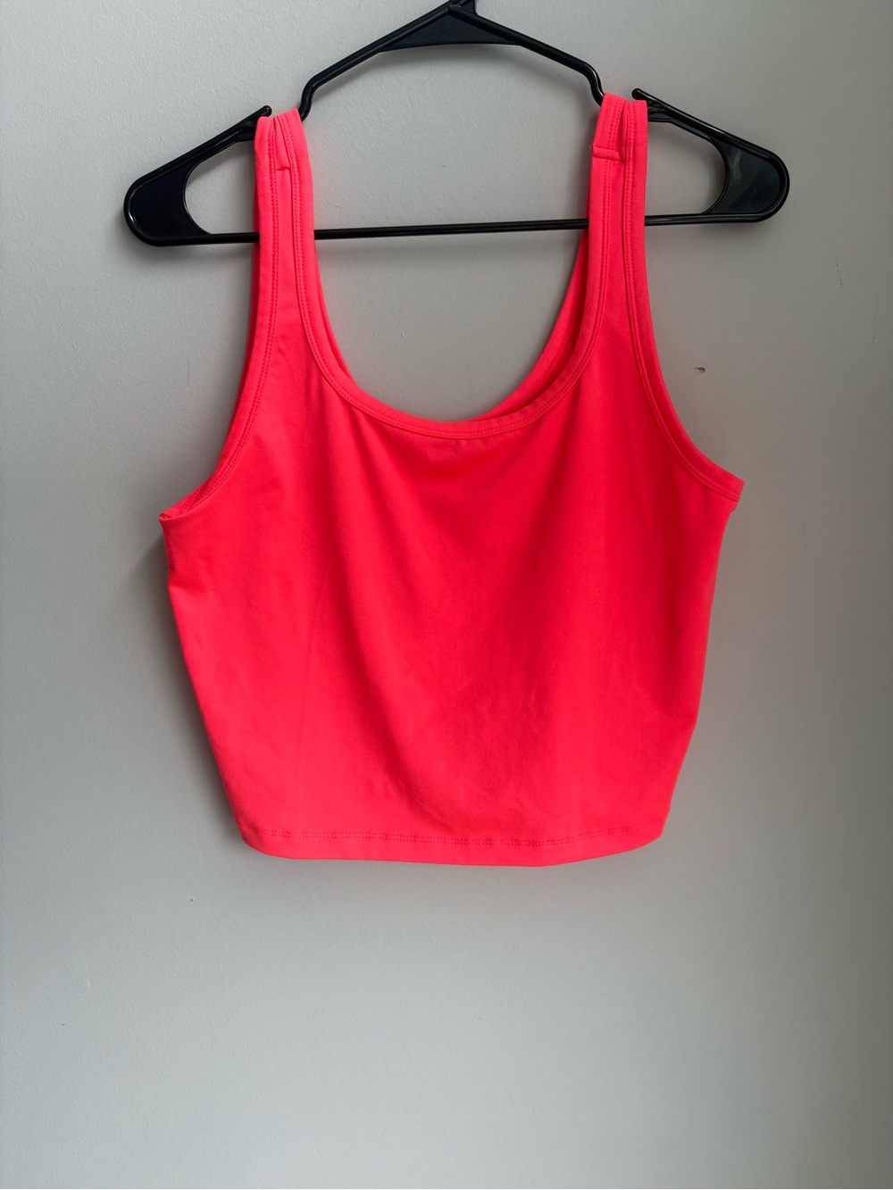 Volcom Neon Pink Cropped Tank Top Scoop Neck Size M